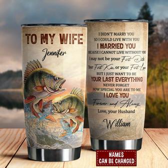 Custom Fishing Tumbler For Wife - Thegiftio