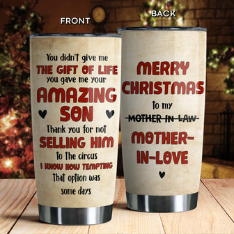Custom Funny Tumbler For Motherinlaw - Thegiftio UK