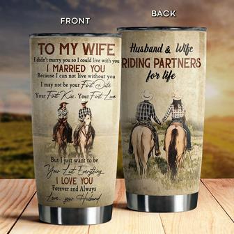 Custom Horse Couple Tumbler - Thegiftio UK