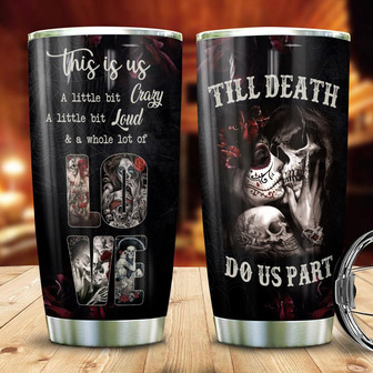 Custom Skull Couple Tumbler - Thegiftio UK