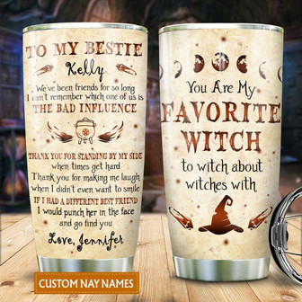 Custom To My Bestie Witch Tumbler - Thegiftio UK