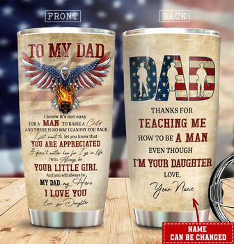Custom To My Dad Tumbler - Thegiftio UK