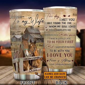 Custom To My Wife Tumbler - Thegiftio UK