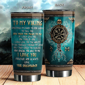 Custom Viking Couple Tumbler - Thegiftio UK