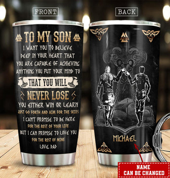 Custom Viking Son Tumbler - Thegiftio UK