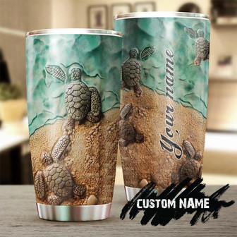 Turtle Ceramic Fancy Personalized Tumblerturtle Presentunique Tumblerbirthday Christmas Gift For Turtle Lover - Thegiftio UK