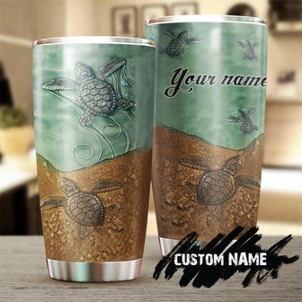Turtle Ceramic Fancy Style Personalized Tumblerturtle Presentunique Tumblerbirthday Christmas Gift For Turtle Lover - Thegiftio UK