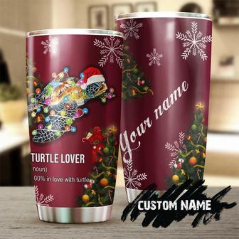 Turtle Christmas Lights Turtle Lover Definition Personalized Tumblerturtle Presentunique Tumblerbirthday Christmas Gift For Turtle Lover - Thegiftio UK