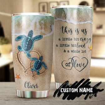 Turtle Couple A Lot Of Love Gift For Lover For Wife For Husband Personalized Tumblerunique Tumblerbirthday Christmas Gift For Turtle Lover - Thegiftio UK