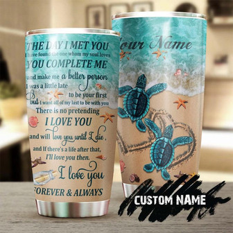 Turtle Couple I Love You Gift For Lover For Wife For Husband Personalized Tumblerunique Tumblerbirthday Christmas Gift For Turtle Lover - Thegiftio UK