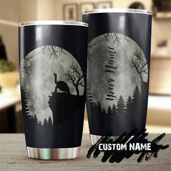 Turtle Howling Under The Moon Personalized Tumblerturtle Presentunique Tumblerbirthday Christmas Gift For Turtle Lover - Thegiftio