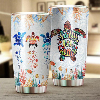 Turtle Live Love Laugh Salty Lil' Beach Personalized Tumblerturtle Presentunique Tumblerbirthday Christmas Gift For Turtle Lover - Thegiftio UK