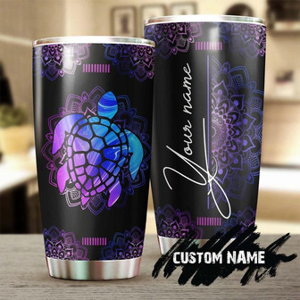 Turtle Mandala Personalized Tumblerturtle Presentunique Tumblerbirthday Christmas Gift For Turtle Lover - Thegiftio UK