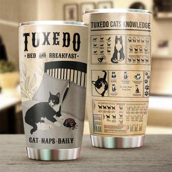 Tuxedo Cat Knowledge Tumbler Tuxedo Cat Gift Cat Tumbler Gift For Cat Mom Cat Dad Gift For Cat Lovercat Day Giftknitting Lover Gift - Thegiftio UK