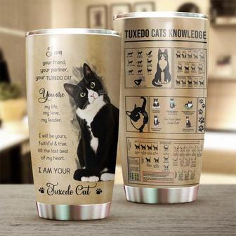 Tuxedo Cat Knowledge Tumbler Tuxedo Cat Gift Cat Tumbler Gift For Cat Mom Cat Dad Gift For Cat Lovercat Day Giftknitting Lover Gift - Thegiftio UK