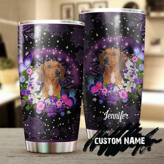 Violet Mandala Dachshund Personalized Custom Tumbler Mother'S Day Gift For Dachshund Mom Gift For Dachshund Lover Dog Lover Gift Idea - Thegiftio UK