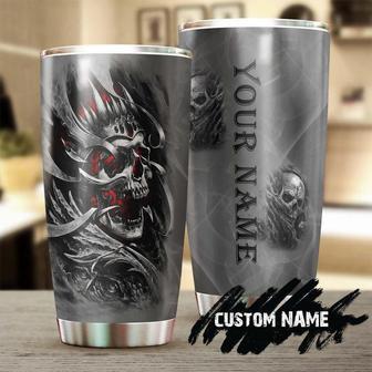 Warrior Skull Fighter Fire King Personalized Tumblerskull Tumblerfancy Skull Birthday Gift Christmas Gift For Her For Him - Thegiftio UK