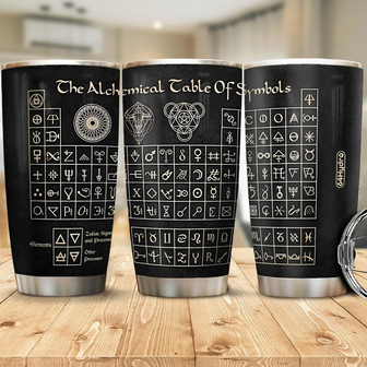 Witch Alchemical Table Of Symbol Stainless Steel Tumbler - Thegiftio