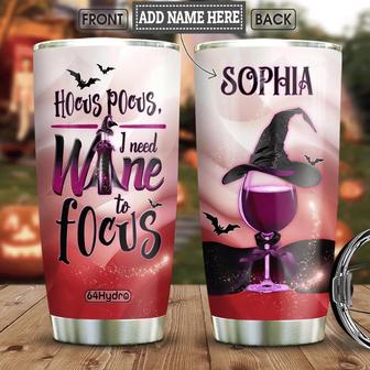 Witch Loves Wine Win Personalized Stainless Steel Tumbler - Thegiftio UK