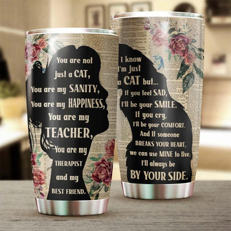 Wooden Style A Girl And Her Maine Coon Cat Personalized Tumblercat Tumbler Gift For Cat Mom Mother'S Day Gift Gift For Cat Lover Cat Lady - Thegiftio UK