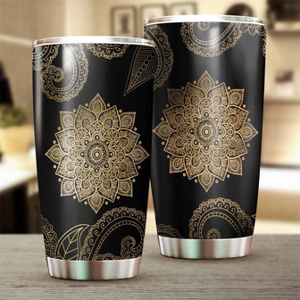 Custom Gift For Women Yoga Mandala Personalized Stainless Steel 20oz Tumbler Yoga Tumbler Birthday Gift Gift For Her Yogi Gift Yogini Present - Thegiftio UK
