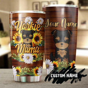 Yorkshire Mama Tiny Yorkie Personalized Tumblercustom Dog Tumbler Mother'S Day Gift For Yorkie Mom Gift For Yorkie Loveryorkie Tumbler - Thegiftio UK