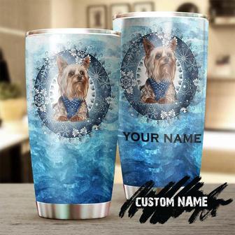 Yorkshire Mom Blue Ocean Personalized Yorkshire Tumbler Mother'S Day Gift For Yorkie Mom Gift For Yorkie Loveryorkie Tumbler - Thegiftio UK