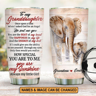 You Are My Sunshine Personalized Stainless Steel Tumbler For Granddaughter - Thegiftio UK
