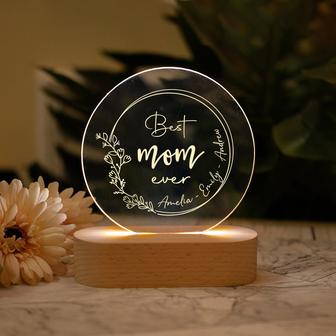 Custom Name Night light gift for mom, Best Mom Ever LED night light - Monsterry