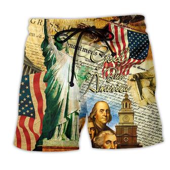 America We The People Patriotism Colorful Beach Short - Seseable