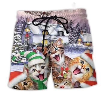 Christmas Cat I'm The Only One You Need Beach Short - Seseable
