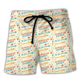 DnD Dungeon Daddy Pattern Beach Short | Seseable UK