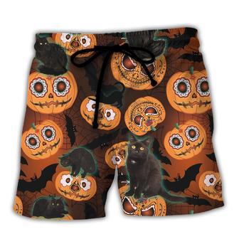 Halloween Is Better Cat Make Beach Short - Seseable