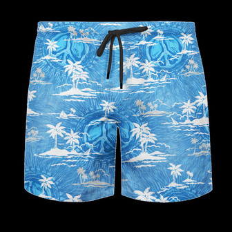 Hippie Peaceful Desert Island At Sea Beach Short For Men, Women - Seseable