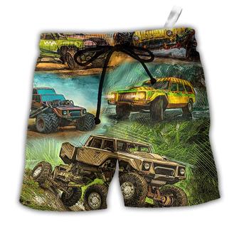 Jeep Abstract So Cool Vintage Art Style Beach Short - Seseable
