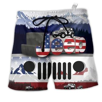 Jeep America Flag Style Beach Short | Favorety