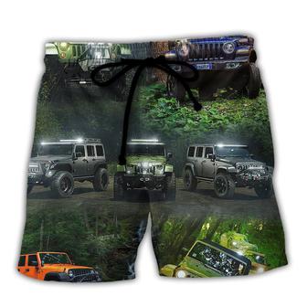 Jeep Dark Jungle Jeep Beach Short For Men And Women | Favorety