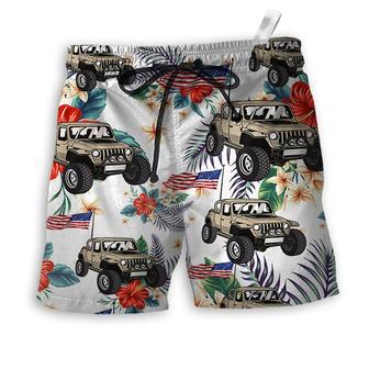 Jeep Independence Day Floral Style Beach Short | Favorety DE