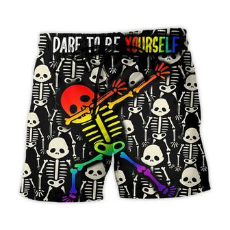 LGBT Dare To Be Yourself Style Beach Short - Seseable