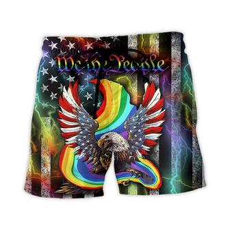 LGBT Eagle We The People Style Beach Short - Seseable