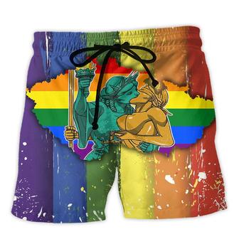 LGBT Liberty And Justice For All Cool Beach Short - Seseable