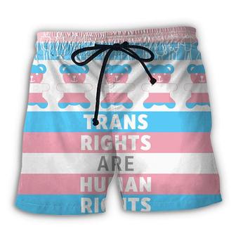 LGBT Trans Rights Are Human Rights Beach Short - Seseable
