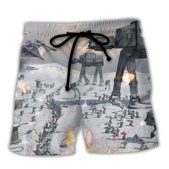 Starwars Battle Of Hoth At-At Beach Short Family Store | Favorety UK