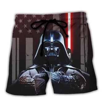 SW Darth Vader American Flag Beach Short Family | Favorety AU