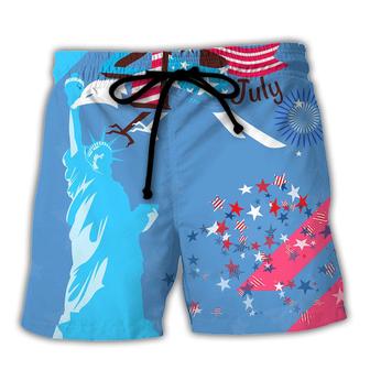 America Independence Happy Day Fourth Of July Beach Short - Seseable