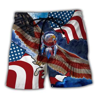 America Special Patriotic Eagle So Cool Beach Short - Seseable