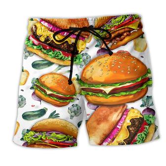Food Burger Style Life Is Better With Burger Beach Shorts - Seseable