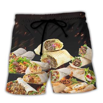 Food Burritos Fast Food Delicious Beach Shorts - Seseable