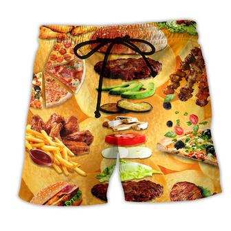 Food Delicious Fast Food Beach Shorts - Seseable