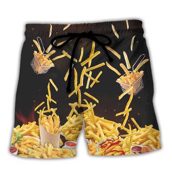 Food French Fries Fast Food Delicious Beach Shorts - Seseable